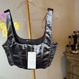 Zara Shimmering Black Top